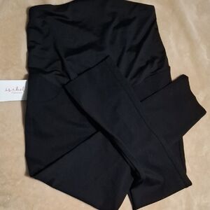 Ingrid-Isabel Black Fold-Over Waist Pregnency Pants Size M